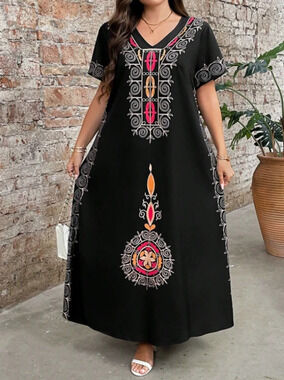 Plus Size Loose Long Maxi Dress